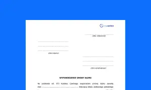 Formularz wypowiedzenie umowy najmu z danymi najemcy i wynajmującego.
