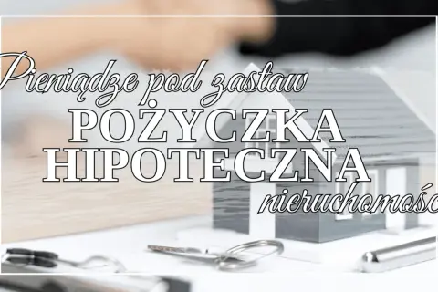 Model domu, klucze i długopis symbolizują pożyczkę hipoteczną.