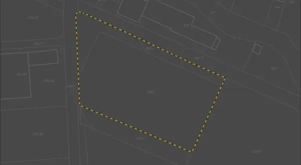 Mapa ewidencyjna z zaznaczoną działką 258/1. Jak znaleźć właściciela działki? Sprawdź numer ewidencyjny i sąsiednie działki.