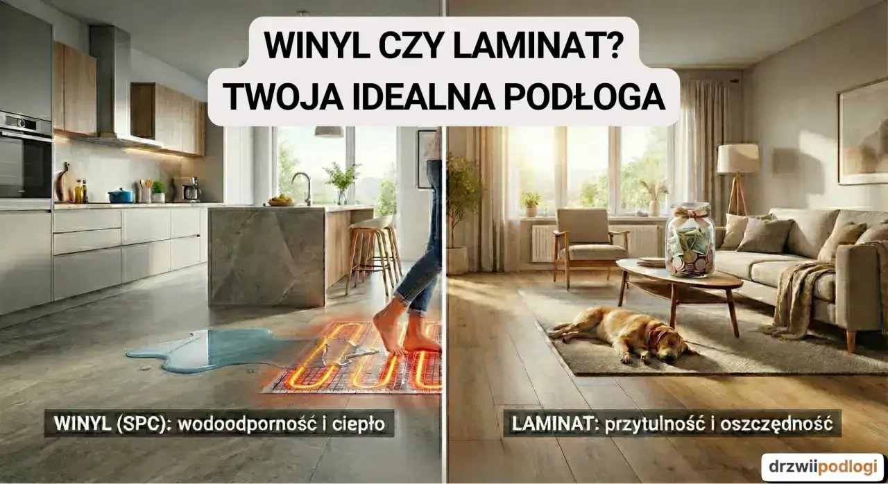 Wybór między winylem a laminatem: wodoodporność i ciepło w kuchni kontra przytulność i oszczędność w salonie. Jakie panele podłogowe wybrać?